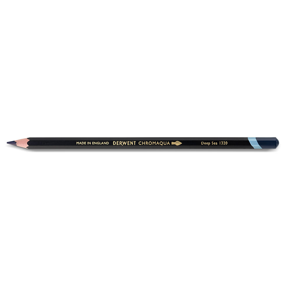 Miniature : DERWENT Chromaqua - Crayons aquarellables à l'unité Deep Sea 1320