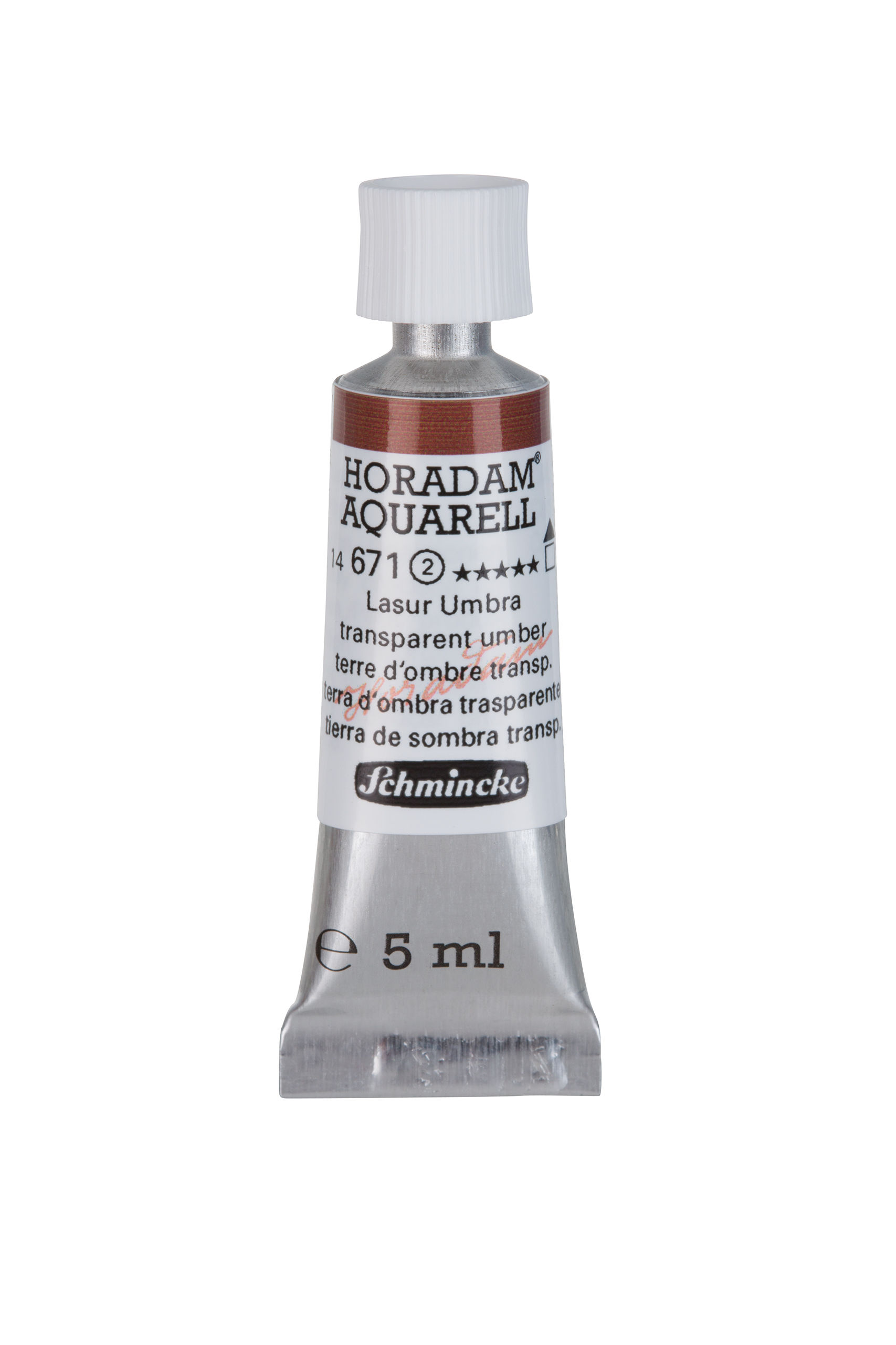 SCHMINCKE Aquarelle Horadam tube de 5 ml 671 terre d'ombre transparent