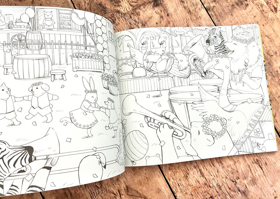 Miniature : Livre de coloriage "The Traveling Animal Orchestra"