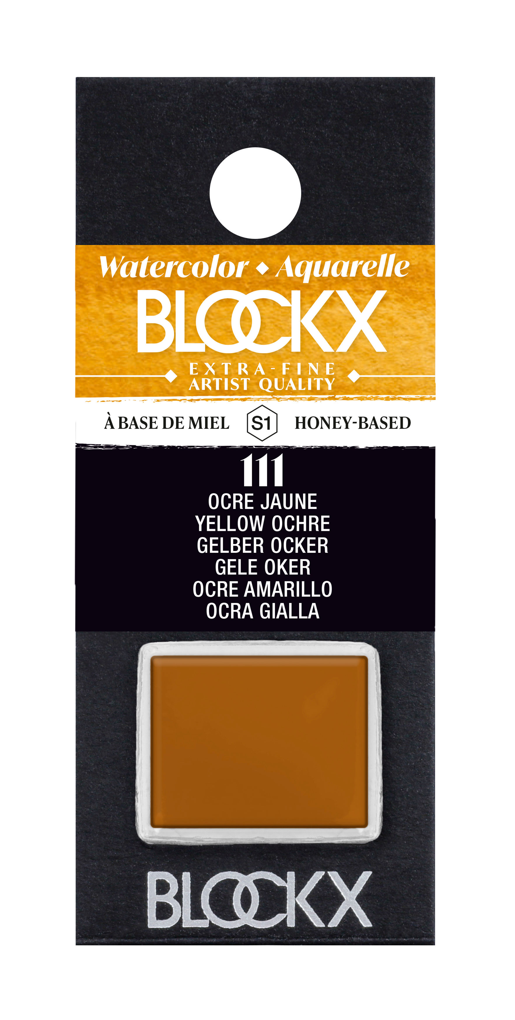 BLOCKX Aquarelle extra-fine demi-godet - Ocre jaune