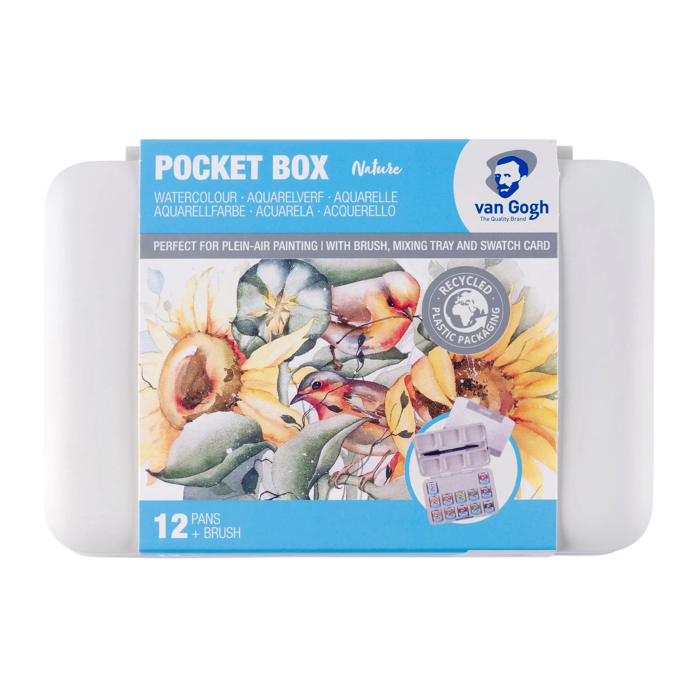 VAN GOGH Aquarelle pocket box  12 godets teintes nature