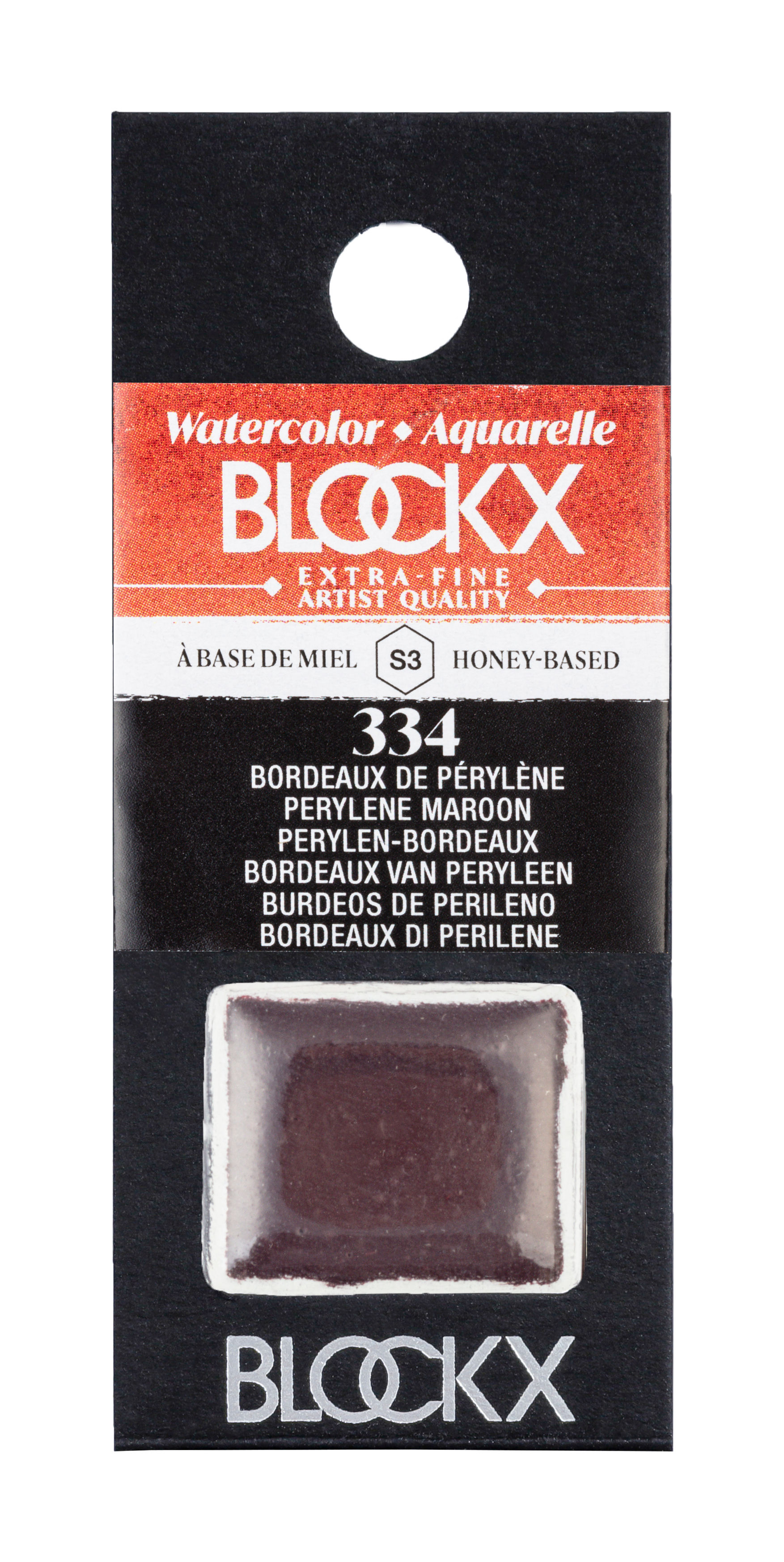 BLOCKX Aquarelle extra-fine demi-godet - Bordeaux de pérylène