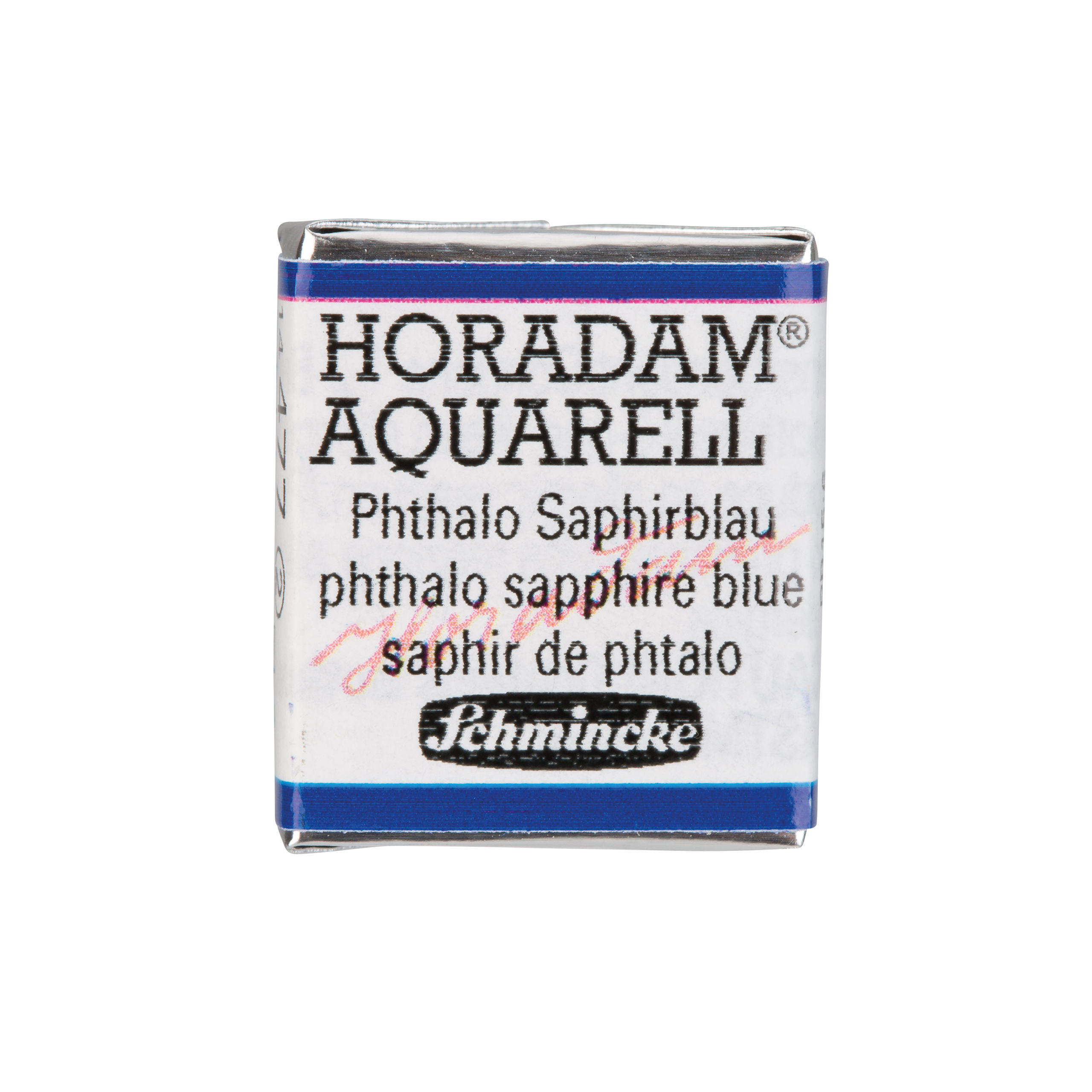 SCHMINCKE Aquarelle Horadam 1/2 godet 477 bleu saphir de phtalo