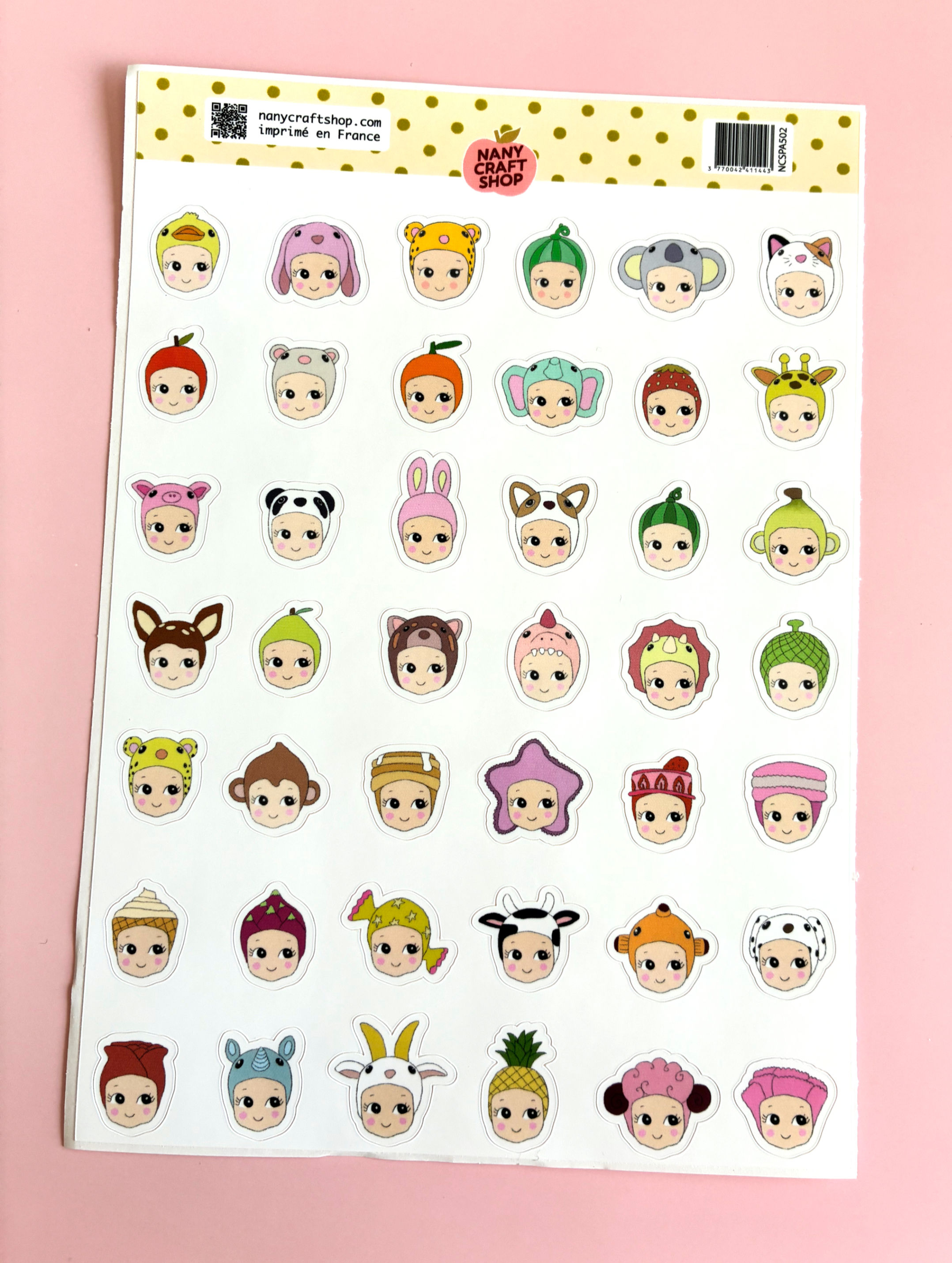 NANY CRAFT SHOP Planche stickers A5 Mini Baby