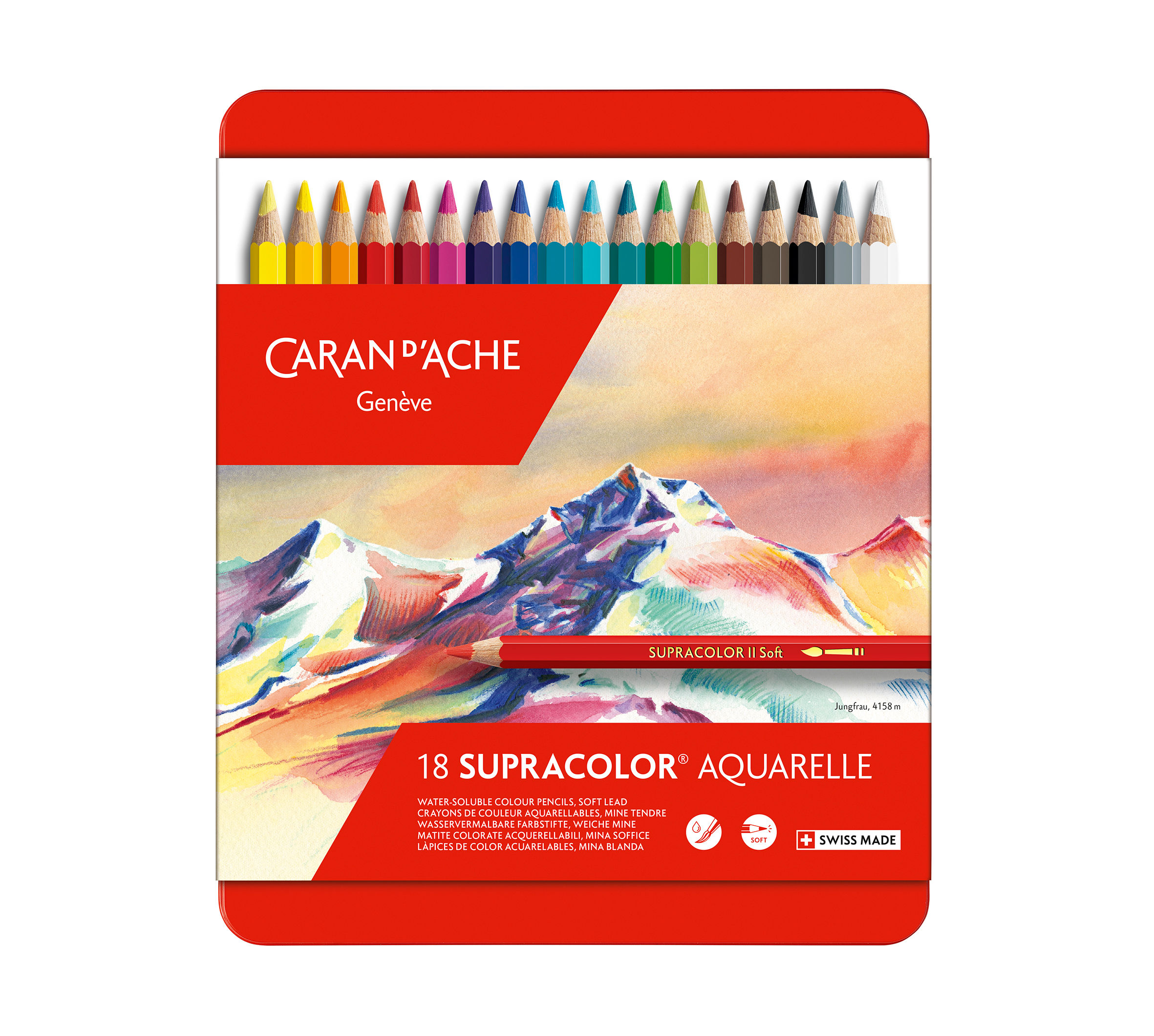 CARAN D'ACHE Set 18 crayons aquarellables Supracolor