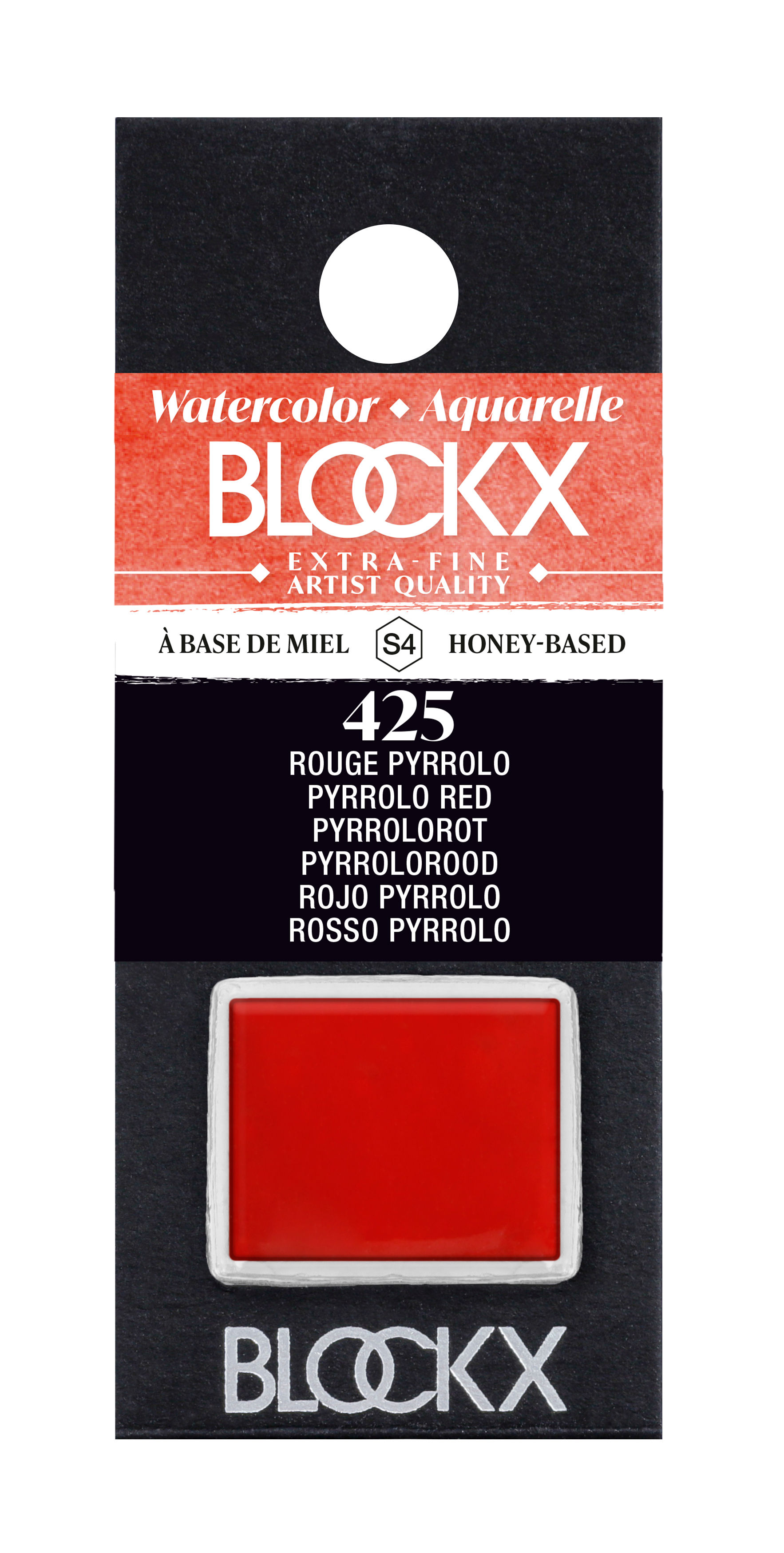 BLOCKX Aquarelle extra-fine demi-godet - Rouge pyrrolo