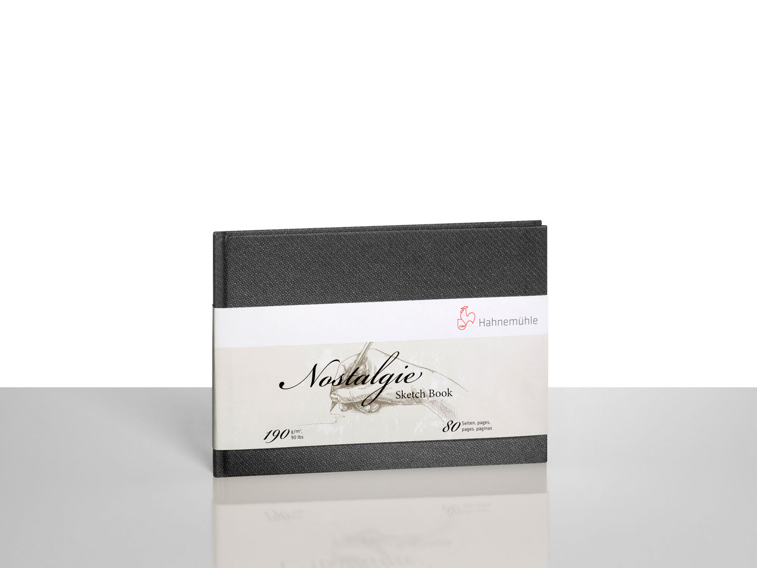 HAHNEMÜHLE Nostalgie Livre Esquisse, 190g/m2 A4 paysage, 40 feuilles