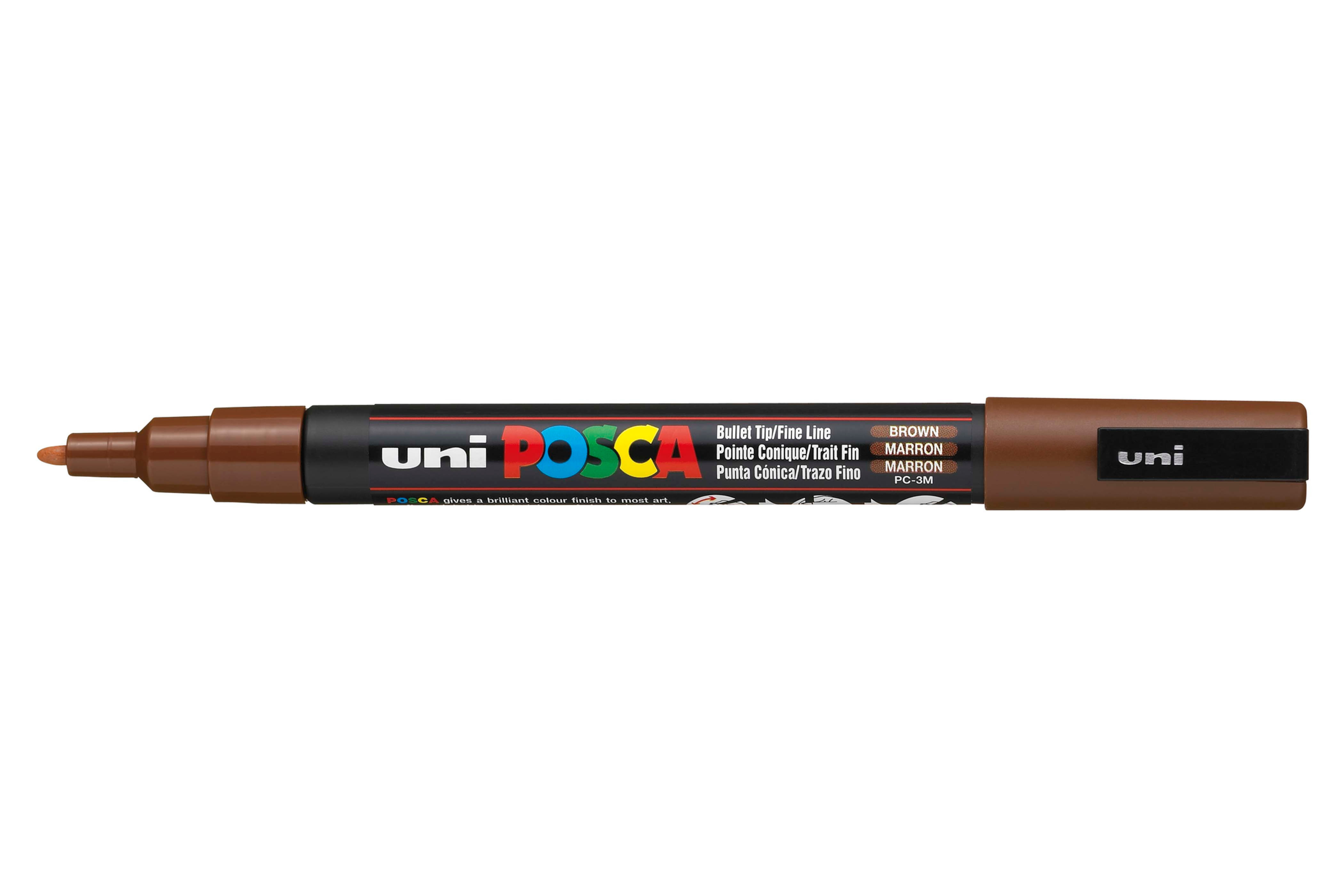 UNI BALL Marqueur Posca PC3M pointe conique fine 0.9-1.3mm marron