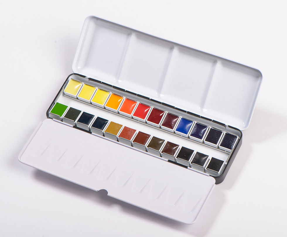 Miniature : BLOCKX Aquarelle Boite Métal - 24 demi-godets