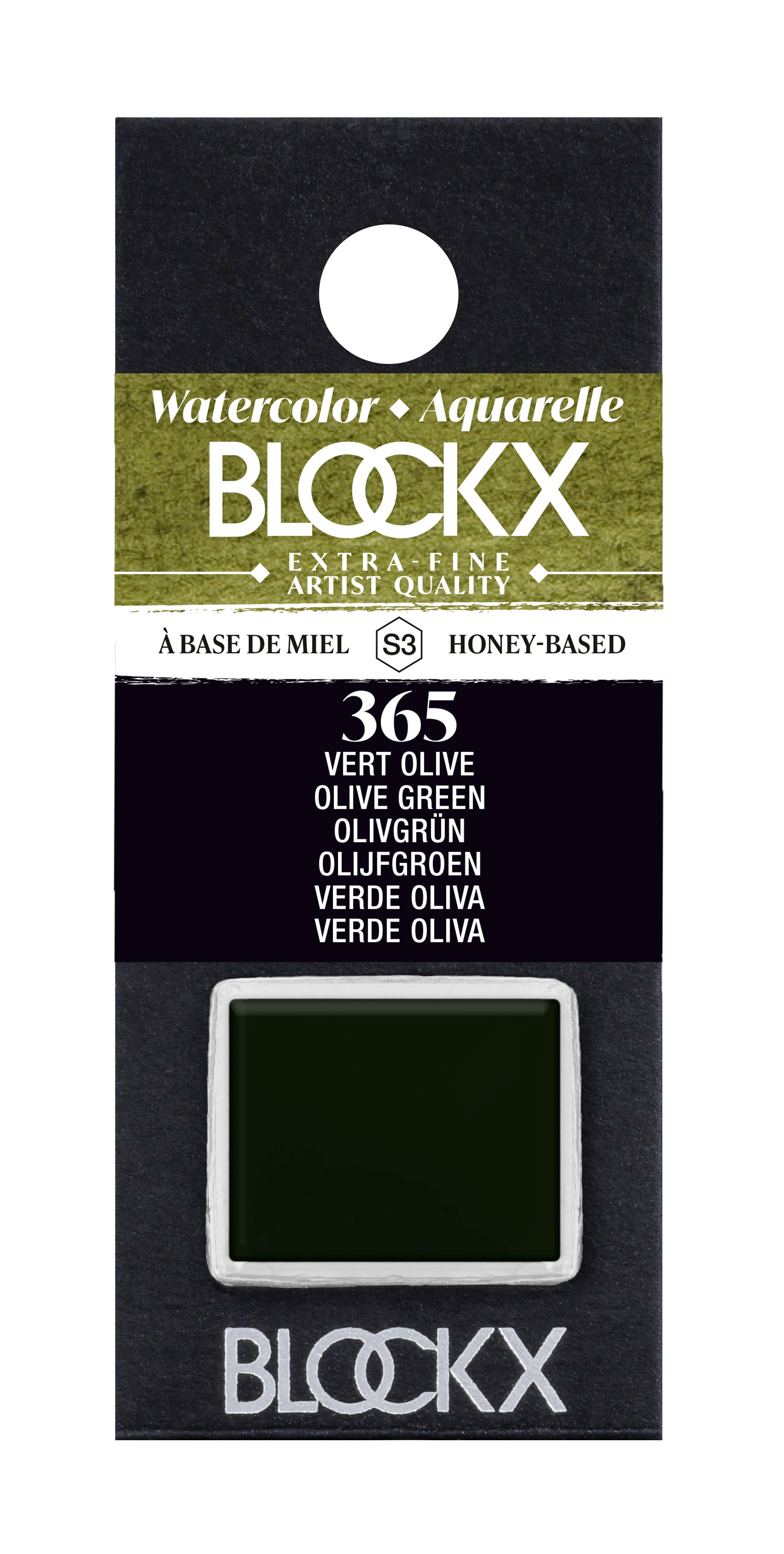 BLOCKX Aquarelle extra-fine demi-godet - Vert olive