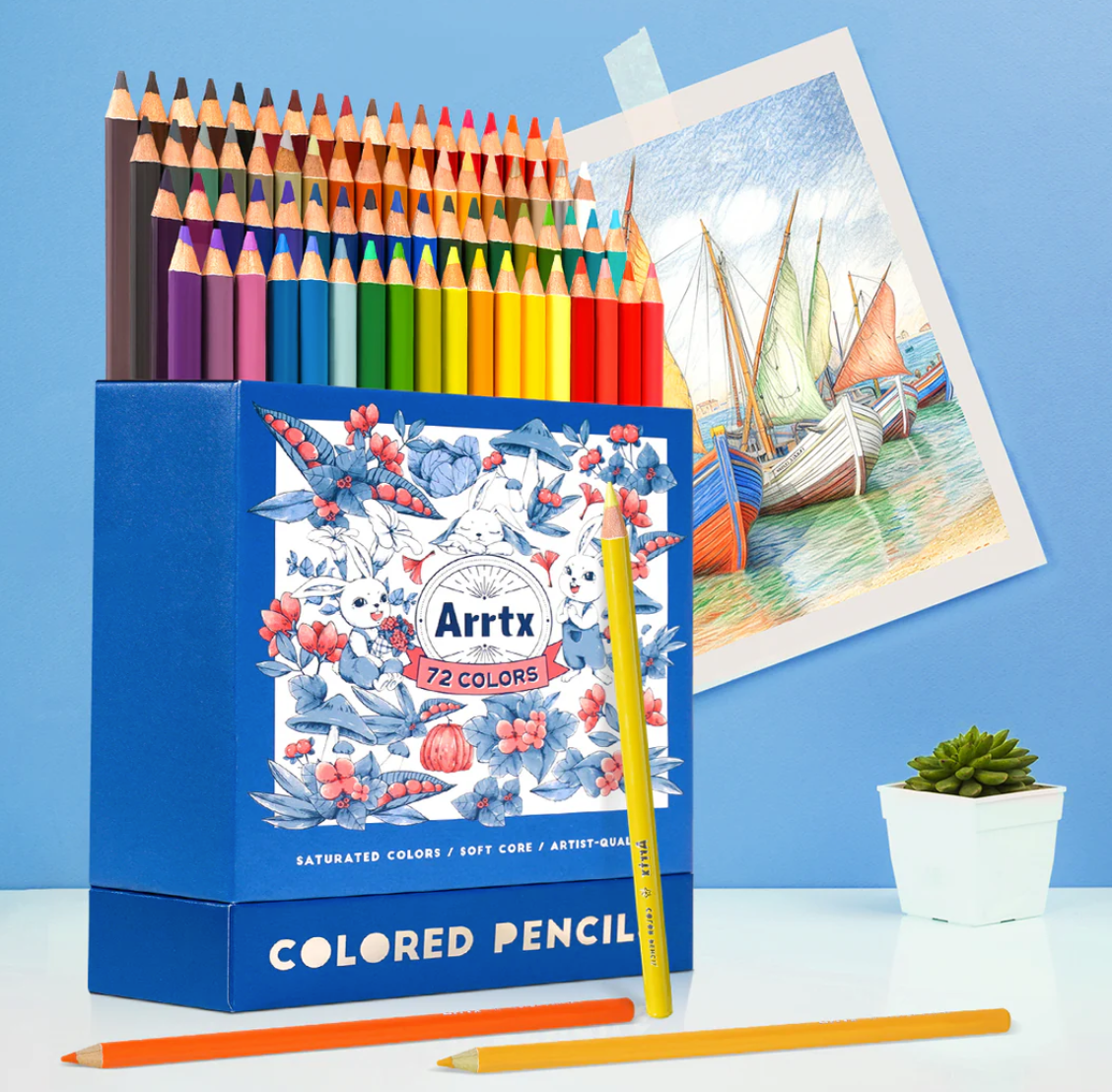 ARRTX 72 Crayons de couleur