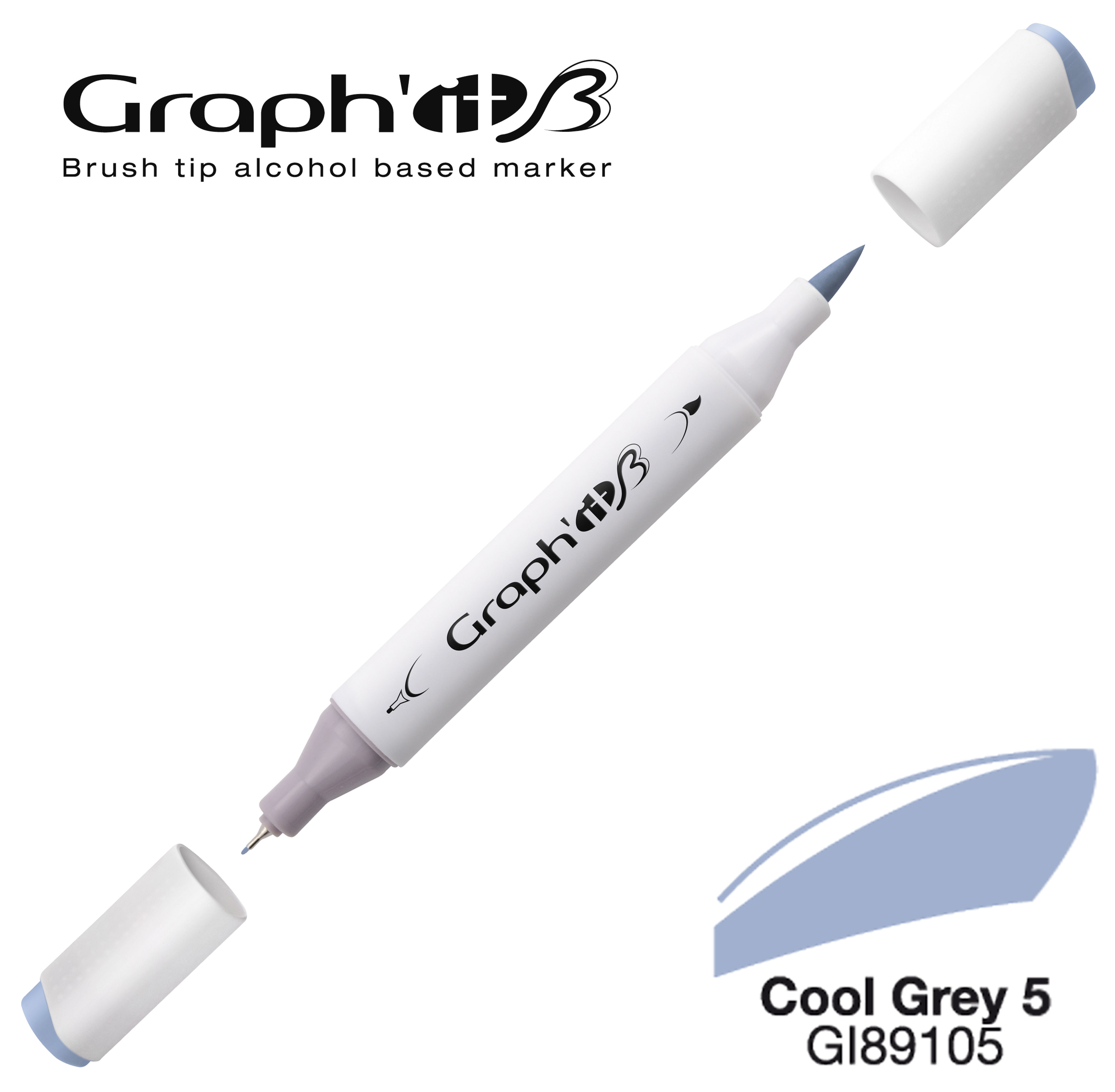 Graph'it Marqueur alcool brush 9105 - Cool Grey 5