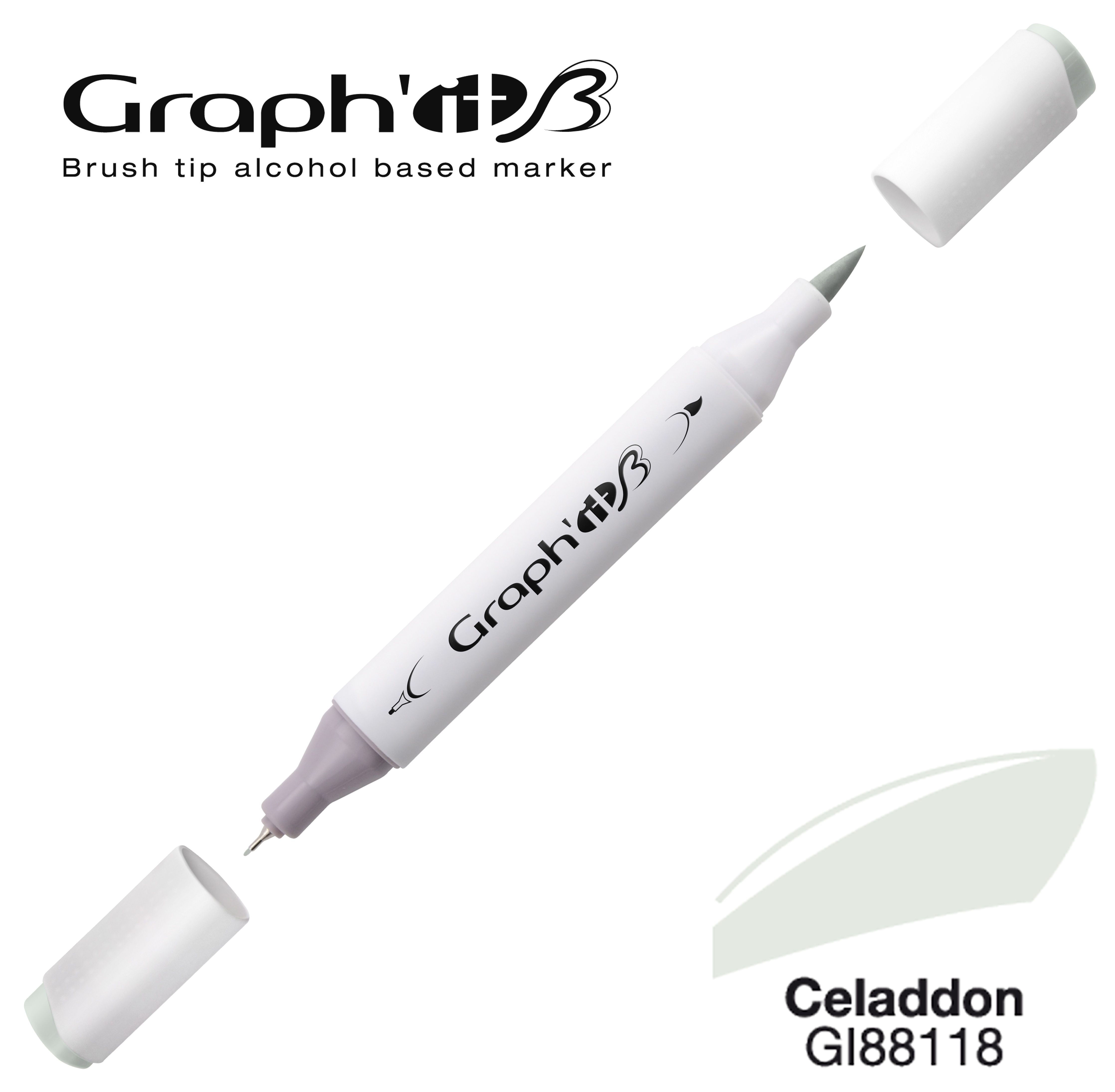 Graph'it Marqueur alcool brush 8118 - Celaddon
