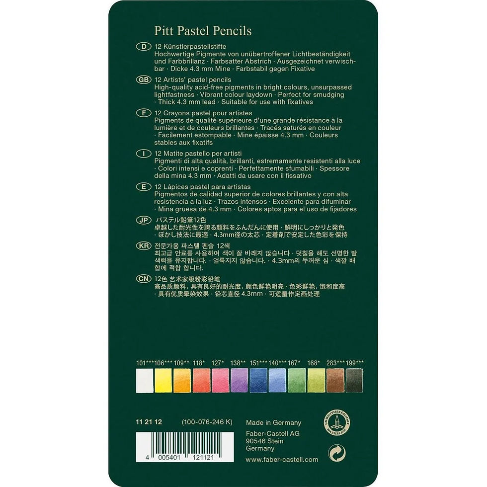 Miniature : FABER CASTELL Crayons Pitt Pastel boîte métal 12x
