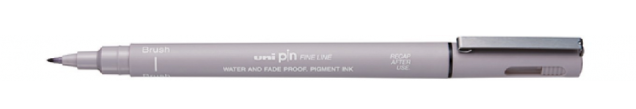Miniature : UNI BALL Feutre UNI PIN pointe brush - gris clair