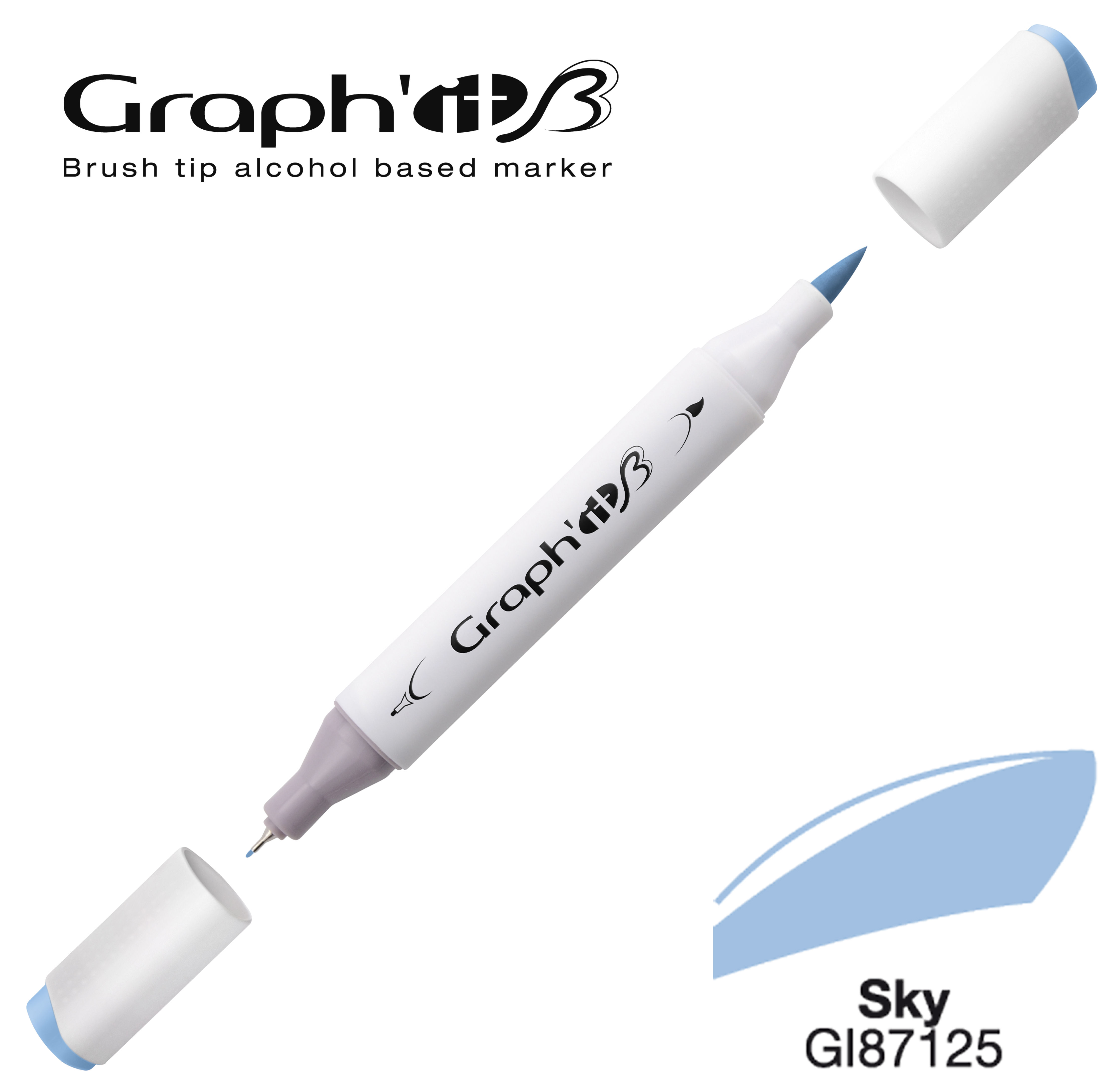 Graph'it Marqueur alcool brush 7125 - Sky