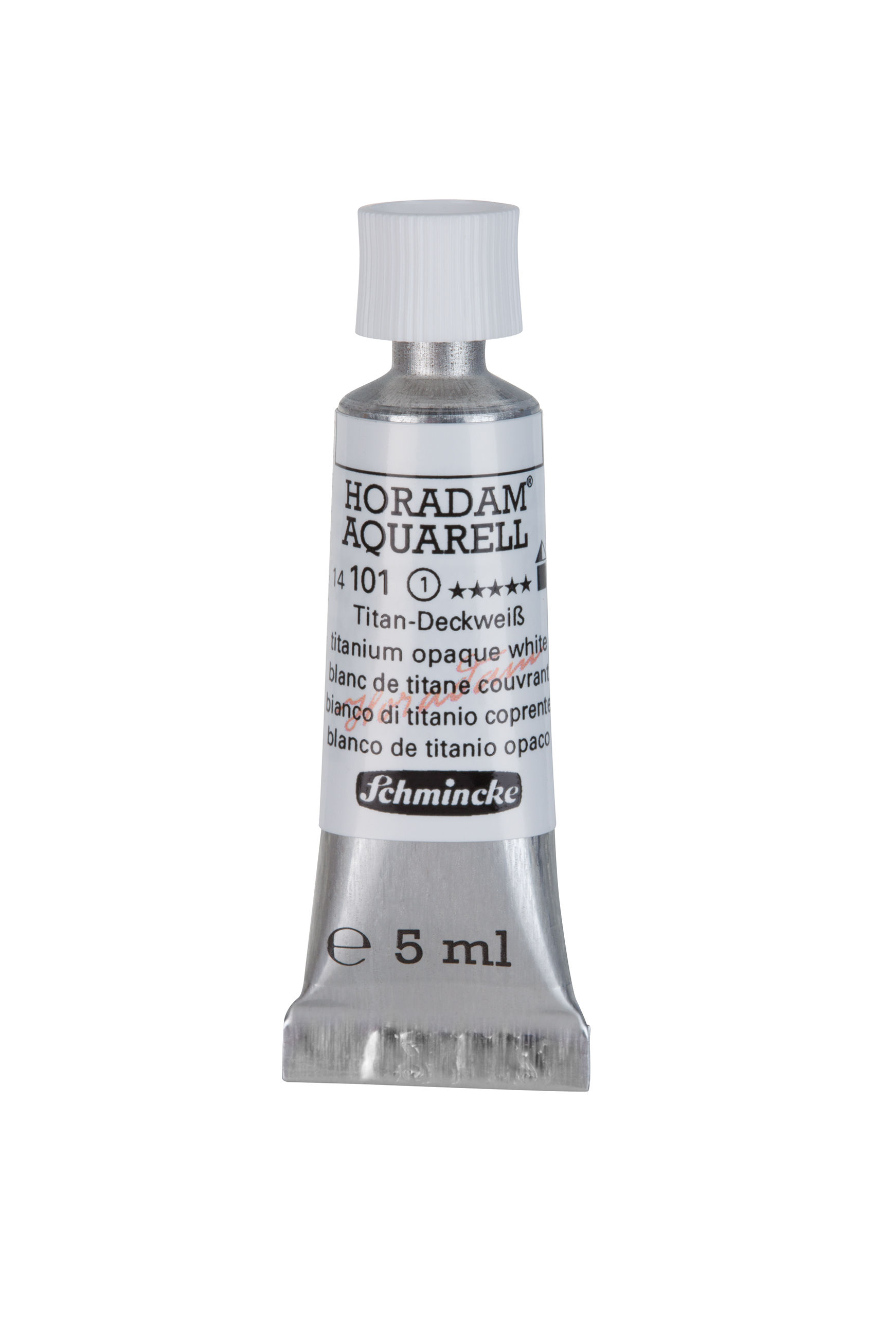 SCHMINCKE Aquarelle Horadam tube de 5 ml 101 blanc de titane couvrant