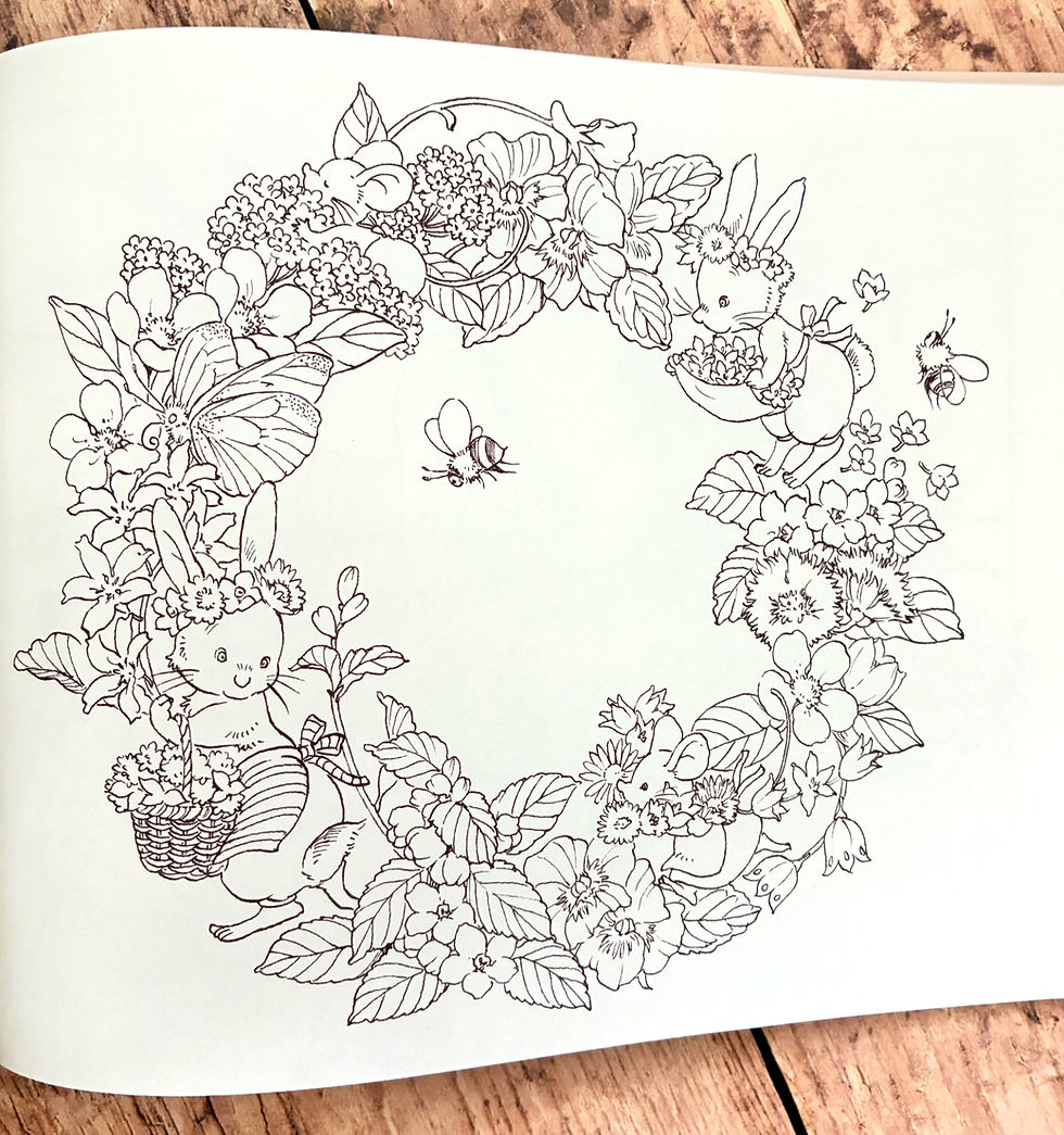Miniature : Livre de coloriage "Seasonal Wreaths of Plants and Friends"