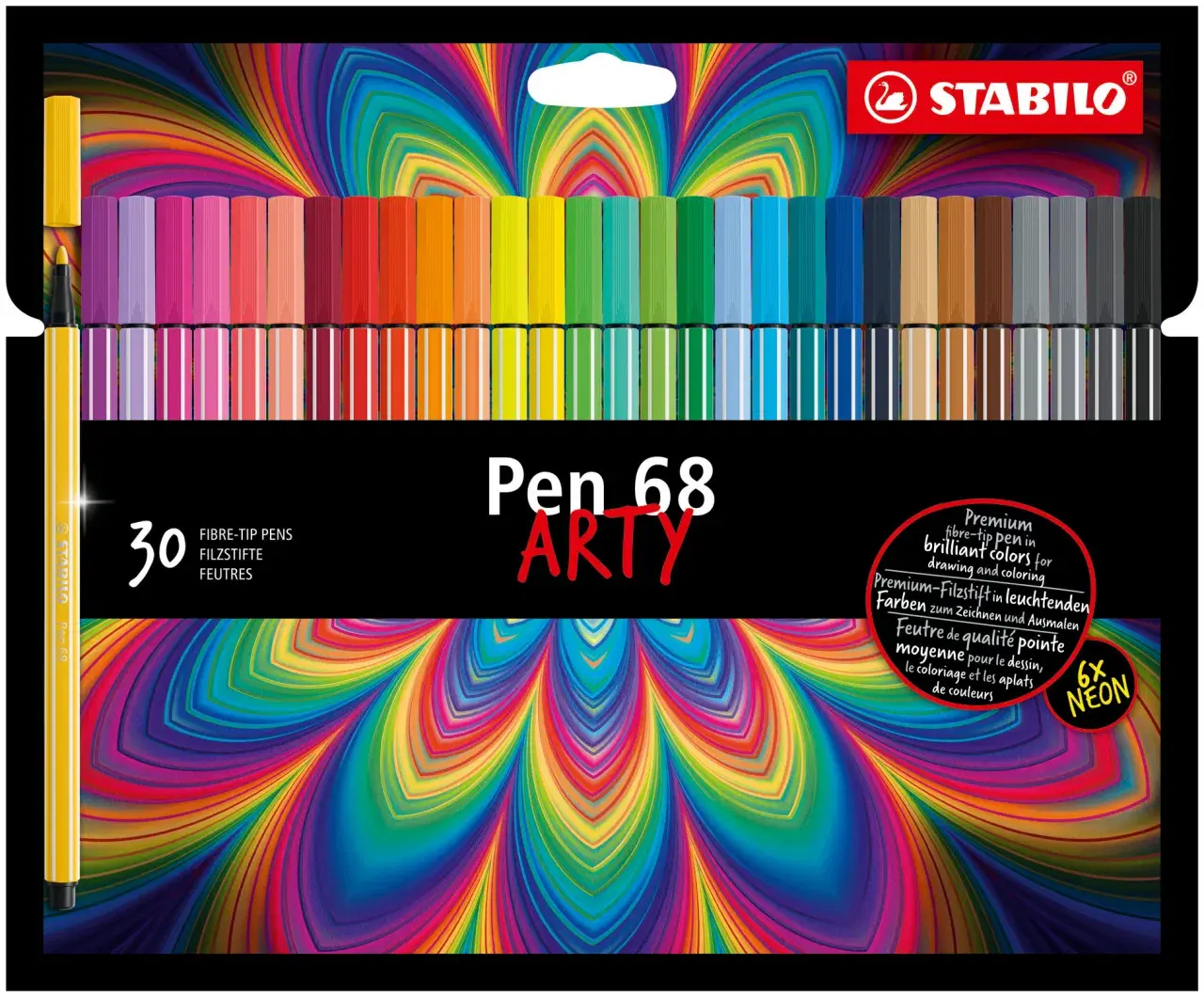 STABILO Pen 68 ARTY Etui carton x 30