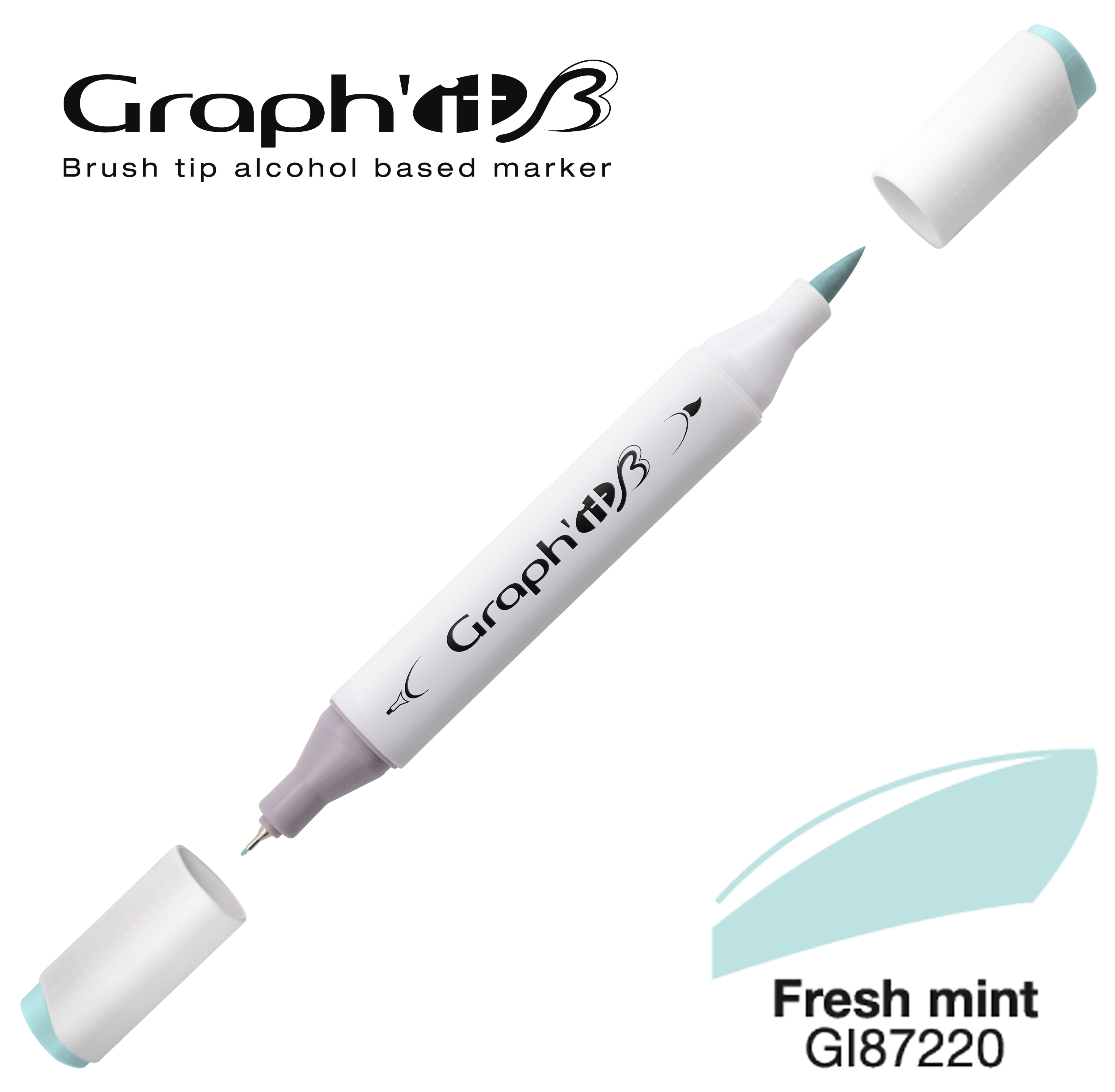 Graph'it Marqueur alcool brush 7220 - Fresh Mint