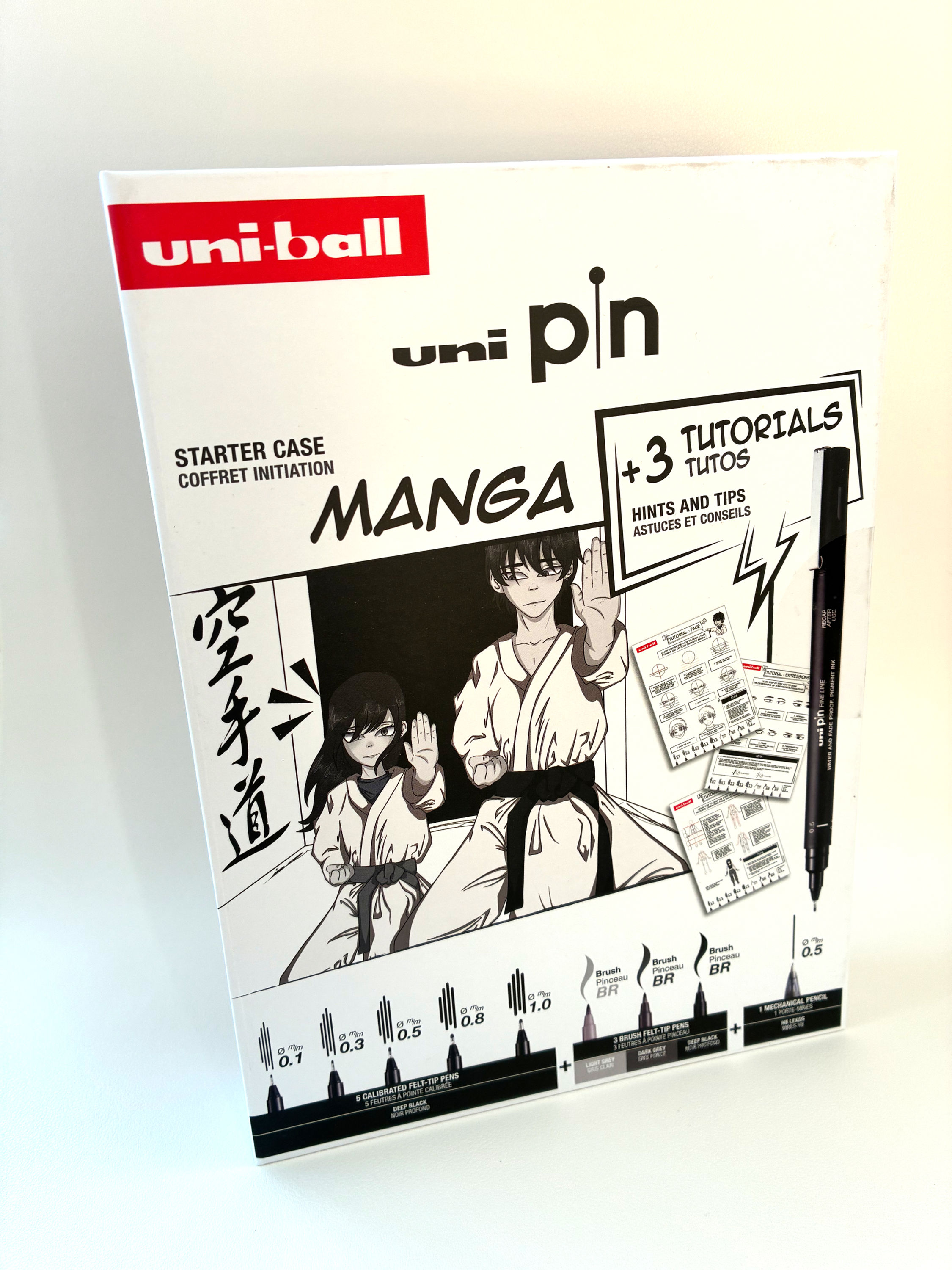UNI BALL Coffret edition Manga 8 feutres Uni Pin + 1 porte-mines Shalaju S
