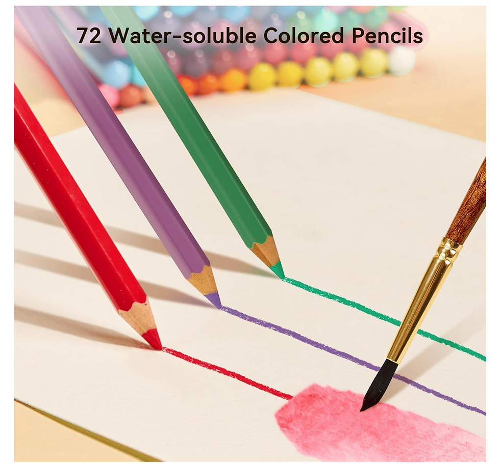 Miniature : ARRTX 72 Crayons de couleur aquarellables