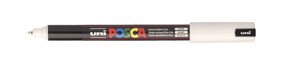 Miniature : UNI BALL Marqueur Posca PC1MR pointe extra fine 0.7 mm blanc