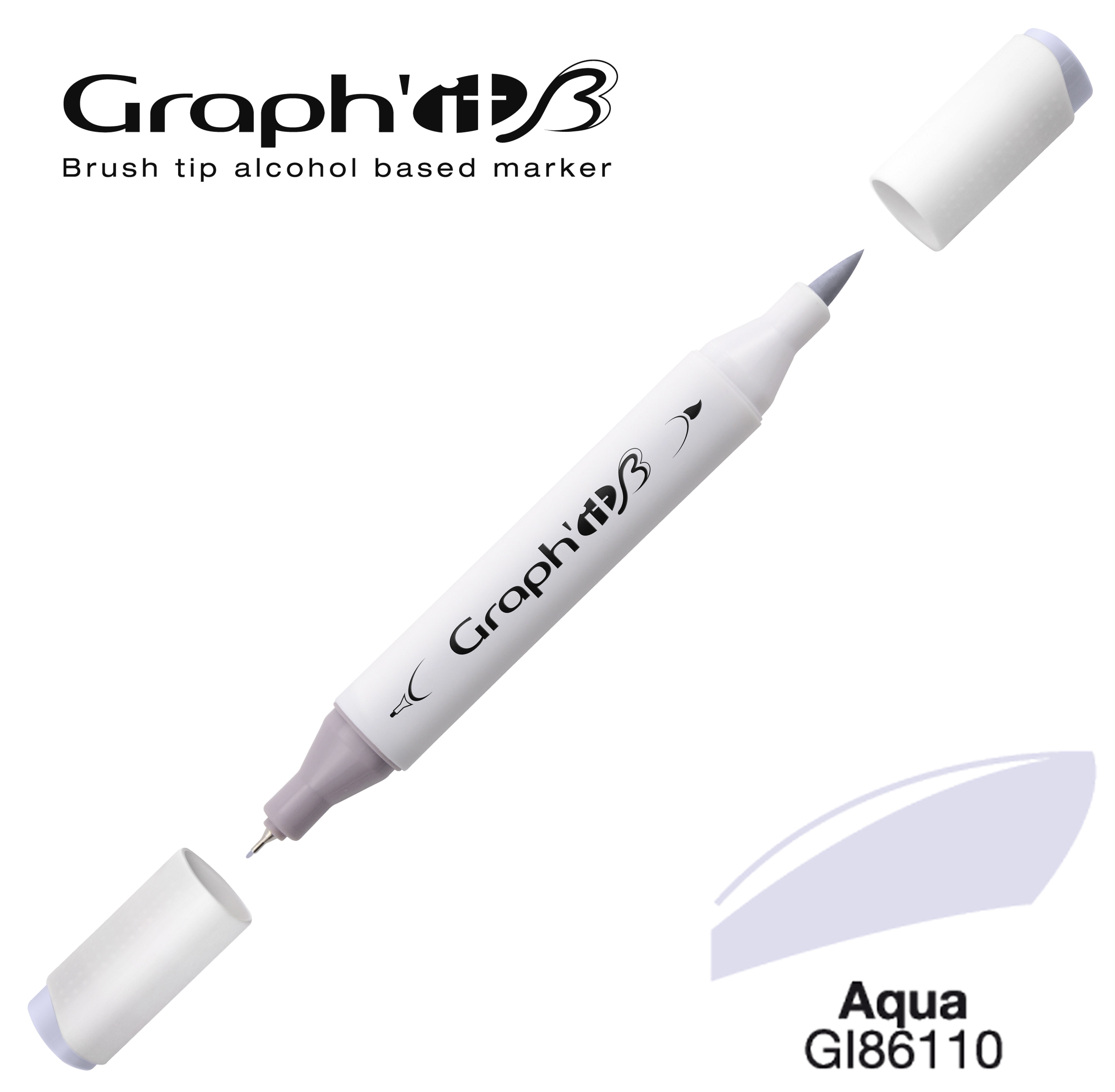 Graph'it Marqueur alcool brush 6110 - Aqua