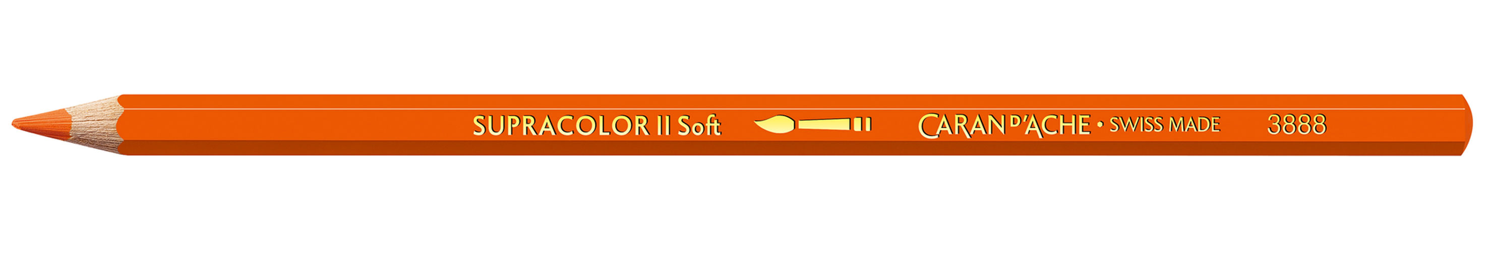 CARAN D'ACHE Crayons aquarellables Supracolor à l'unité 040 Orange rougeâtre