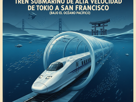 🌊🚄 Japón inaugurará el primer tren submarino de alta velocidad de Tokio a San Francisco (bajo el Océano Pacífico)