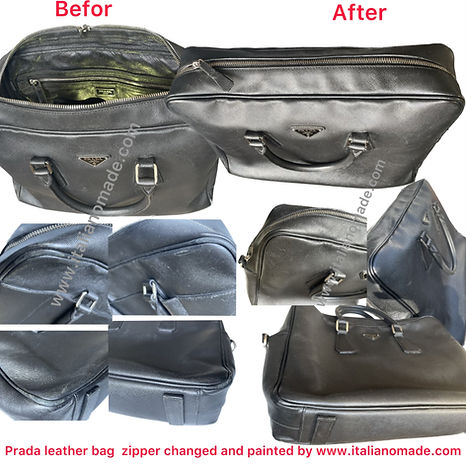 Prada bag zip changed and restored