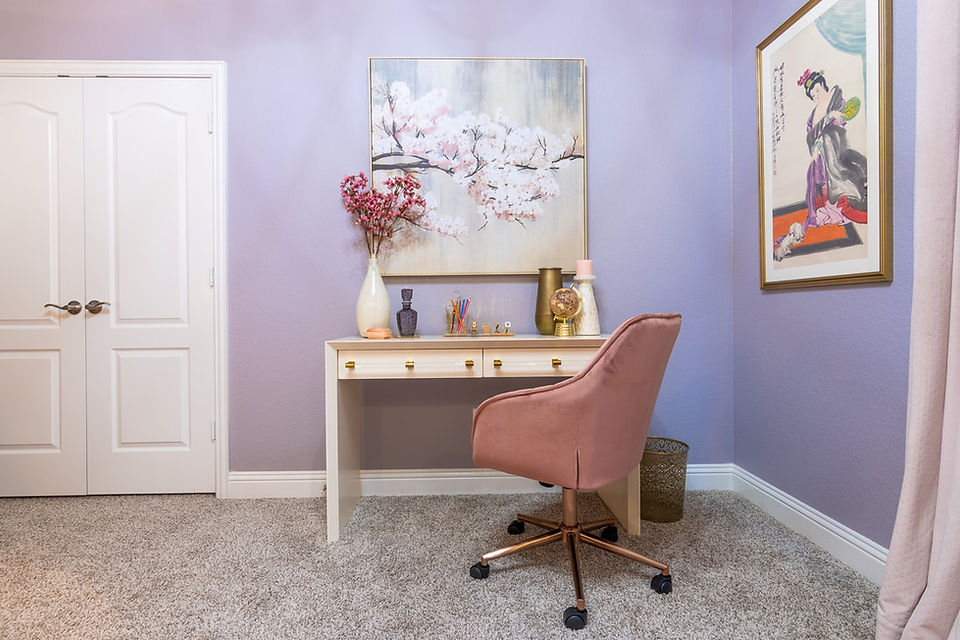 asian-inspired momcave makeover reveal by veronica sanders home office