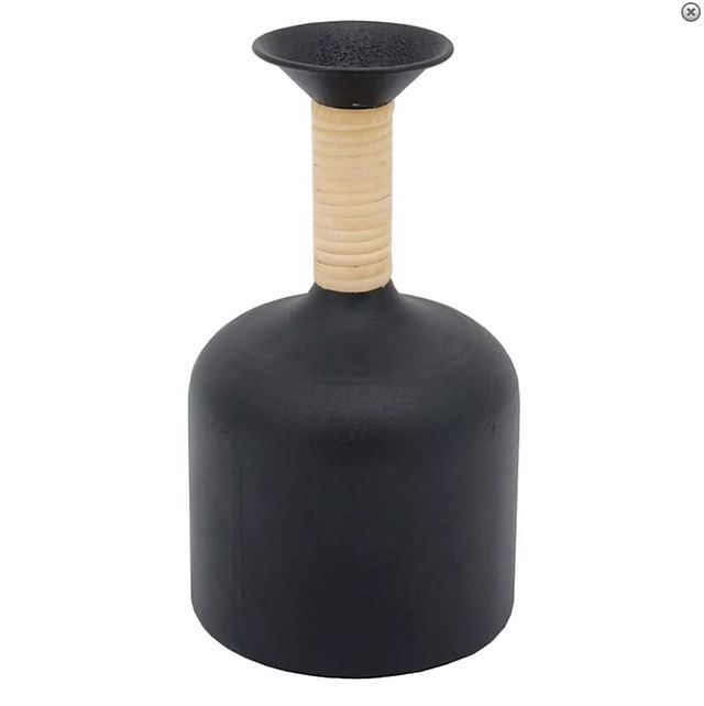 metal and rattan vase athome