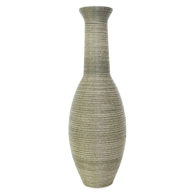 faux bamboo wood floor vase athome