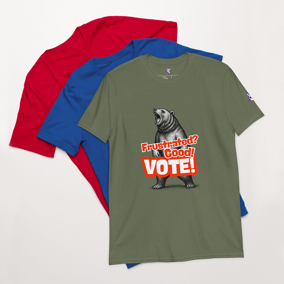Thumbnail: Frustrated Bear Unisex Basic Softstyle T-Shirt | Gildan 64000