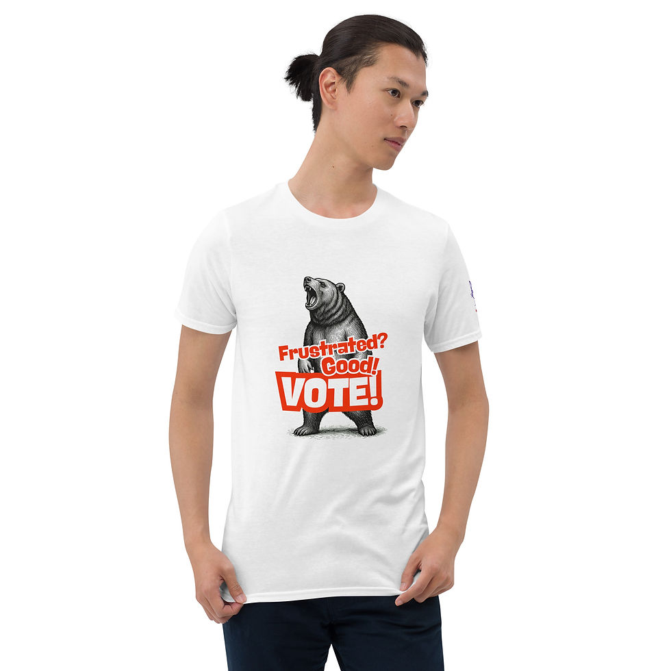 Thumbnail: Frustrated Bear Unisex Basic Softstyle T-Shirt | Gildan 64000