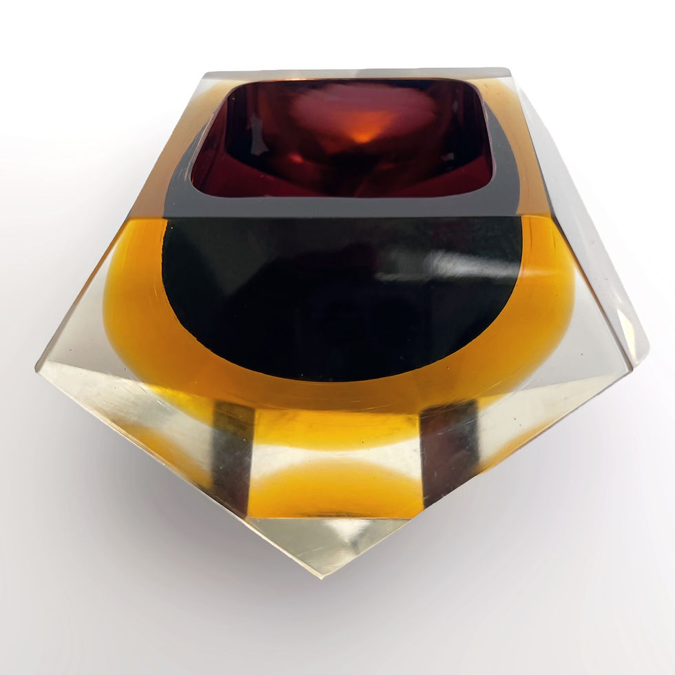 Thumbnail: Vintage 1960s Faceted Murano Glass Star Bowl, Flavio Poli/Alessandro Mandruzzato