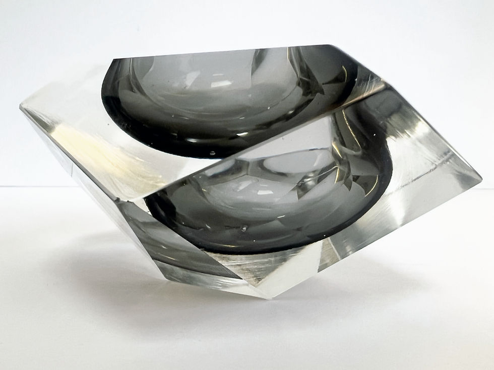 Thumbnail: Vintage 1960s Faceted Murano Glass Star Bowl, Flavio Poli/Alessandro Man