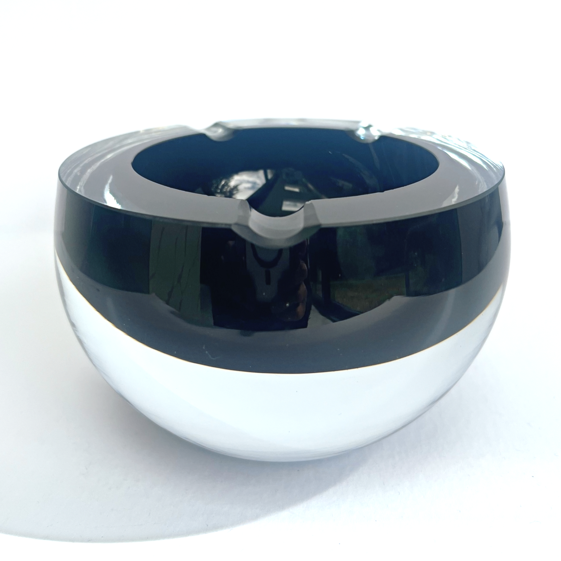 Mid-Century Modern Antonio da Ros Glass Glass Ashtray Murano Sommerso