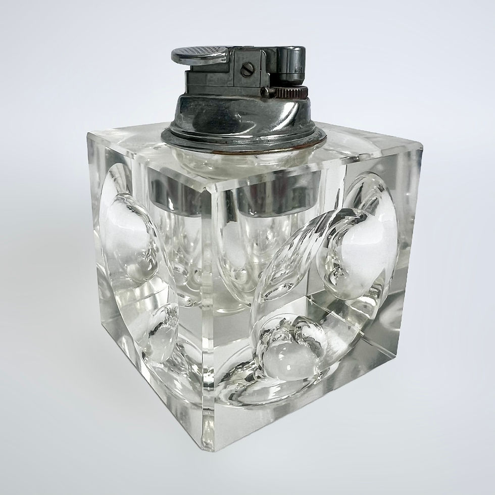 Thumbnail: 1970 Murano Glass, Optical Cube Lighter - By Antonio Imperatore, Italy