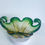 Thumbnail: Vintage Murano Cristallo Venezia Ccc, green/gold Sommerso Glass bowl