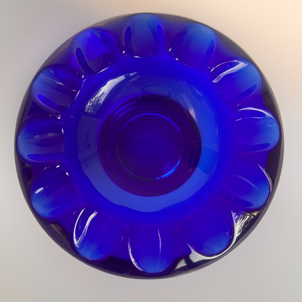 Thumbnail: Adolf Matura, blue glass bowl, ashtray