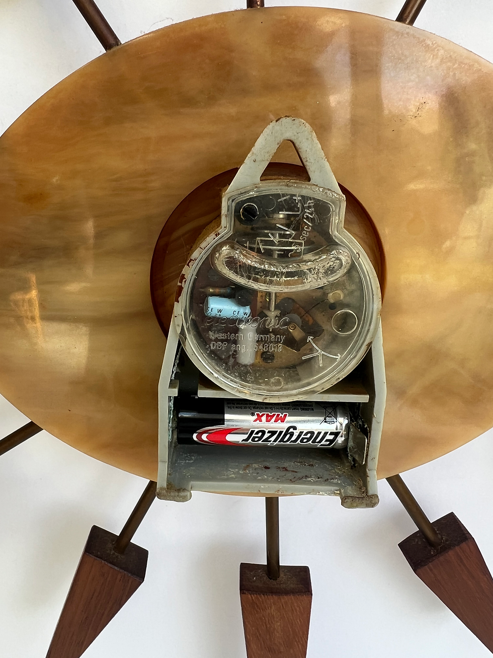 Thumbnail: Mid-Century Retro Wooden Manley starburst clock