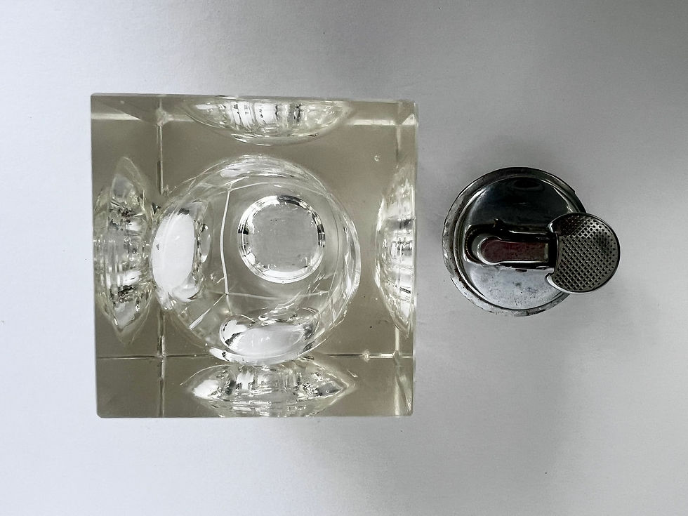 Thumbnail: 1970 Murano Glass, Optical Cube Lighter - By Antonio Imperatore, Italy