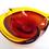 Thumbnail: 1970s Murano style Selenium Amber Red Glass Flame Bowl