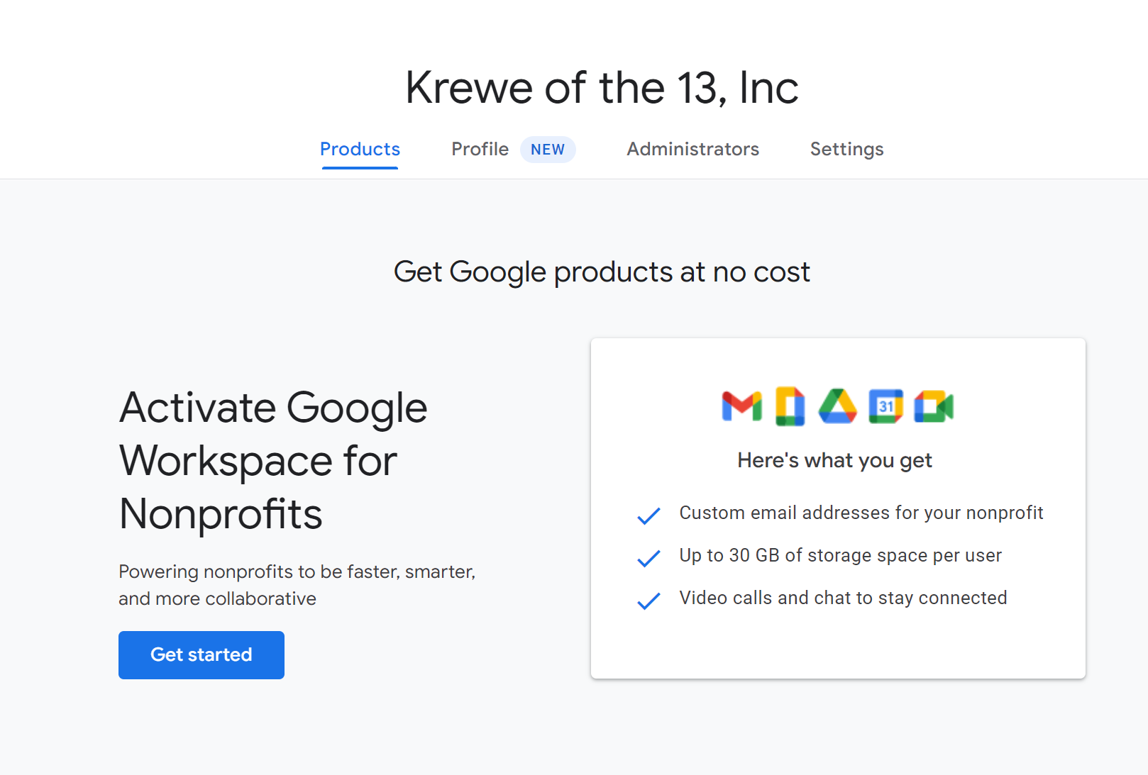 Google for Non-Profits content media