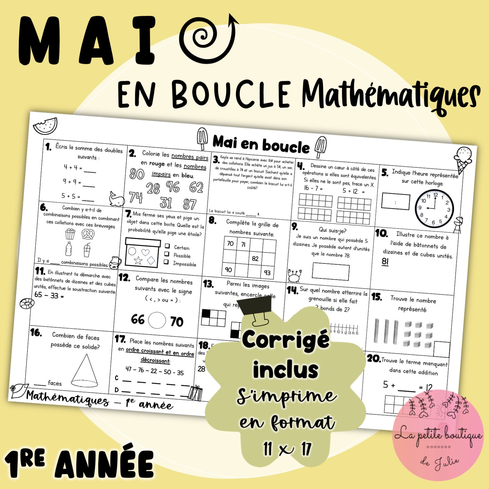 Mai en boucle - Math 1re