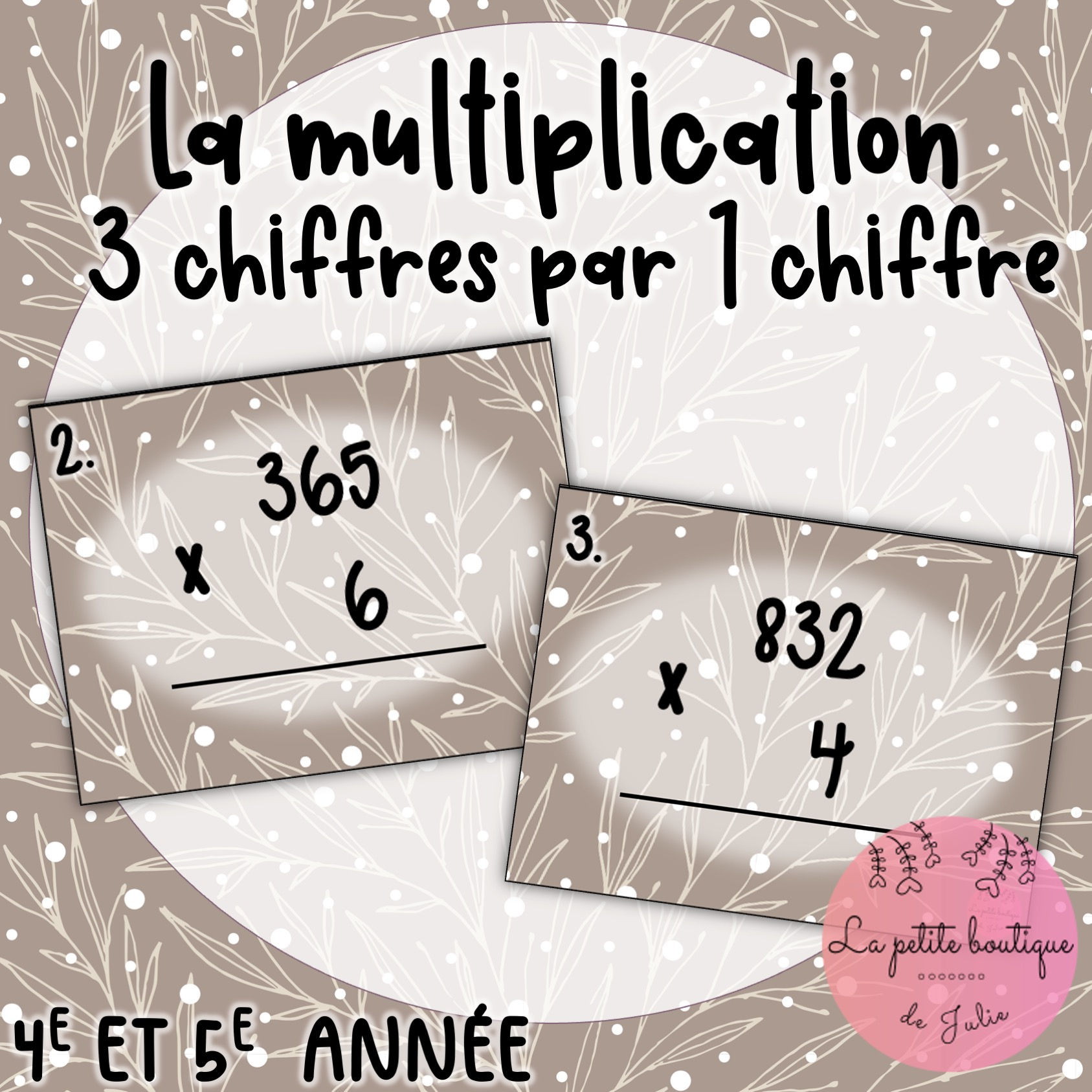 CAT - Multiplication 3 chiffres par 1