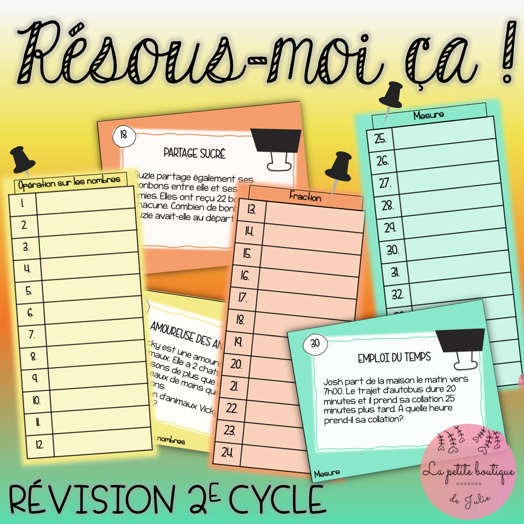 Résous-moi ça - 2e cycle