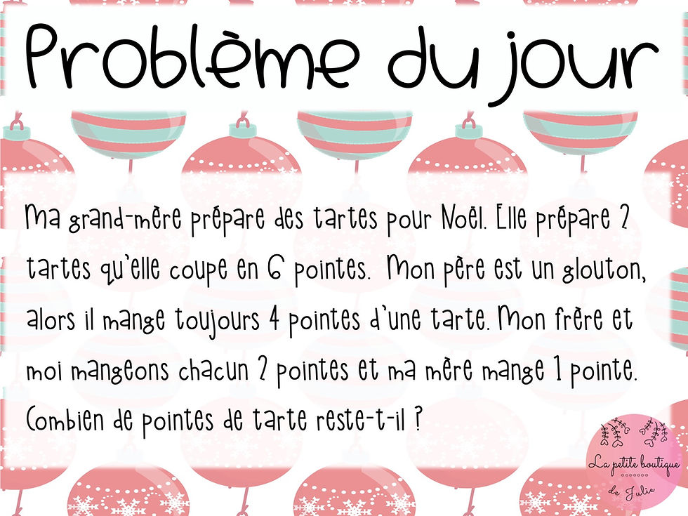 Miniature : Routine du matin - Décembre 3e année